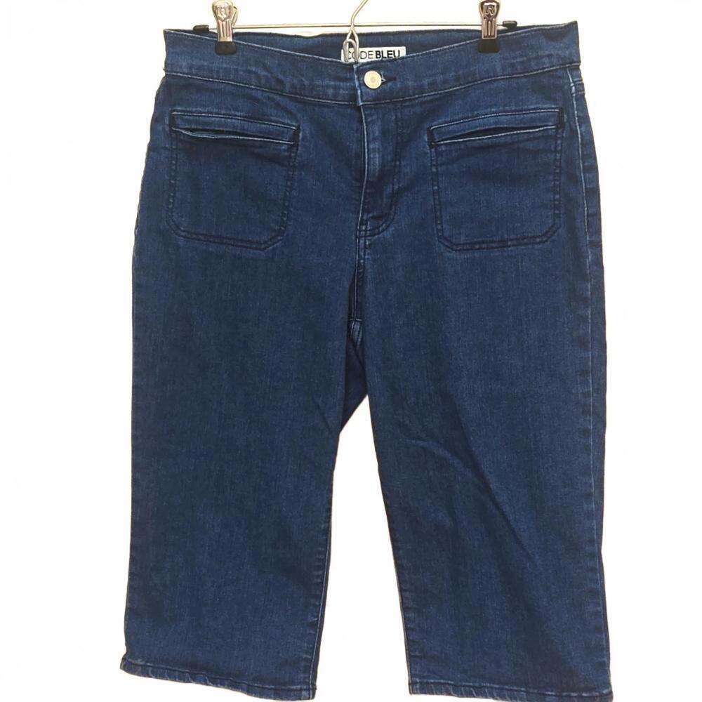 CODE BLEU Women's Denim Capri Pants - Classic Blue